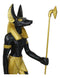 Large Egyptian God Of The Dead Mummification Anubis With Was Staff Statue 21.5"H