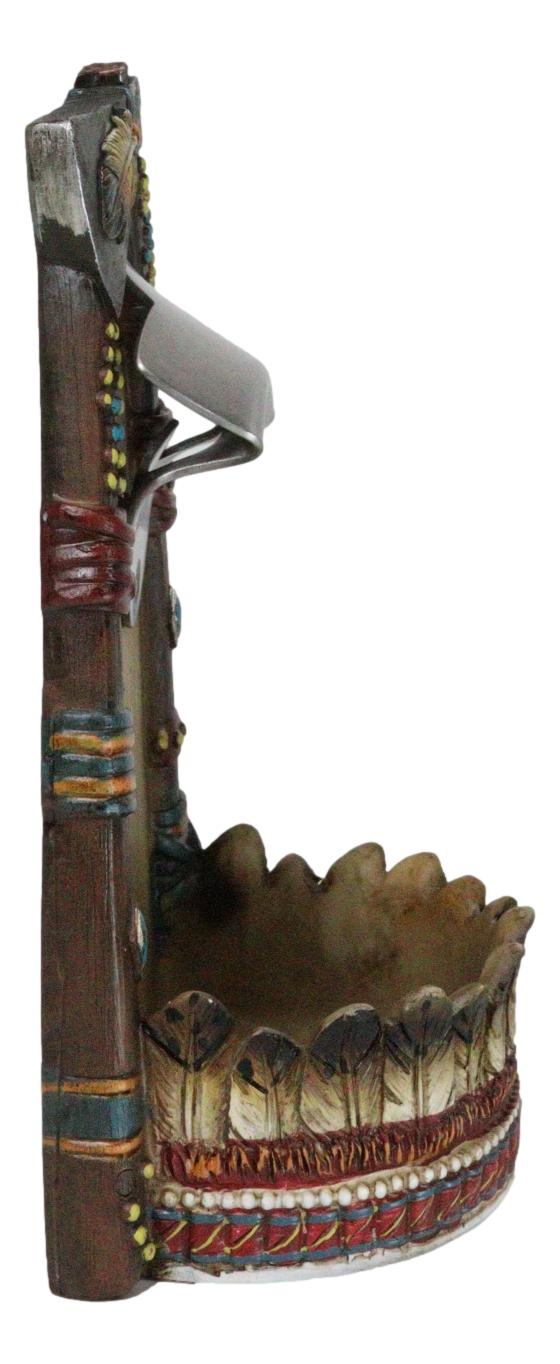 Southwestern Feathers With Turquoise Hand Axe Tribal Indian Wall Bottle Opener