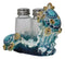 Nautical Marine Reef Sea Turtles Over Waves Salt And Pepper Shakers Holder Set