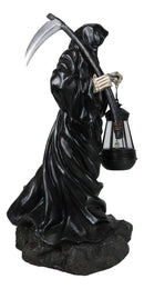 Ebros 16.5"Tall Beacon of The Styx Grim Reaper Solar Lantern LED Light Statue