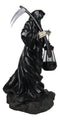 Ebros 16.5"Tall Beacon of The Styx Grim Reaper Solar Lantern LED Light Statue