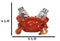 Nautical Marine Red Stone Crab Salt and Pepper Shakers Holder Figurine Set