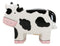 Whimsical Boxy Holstein Bovine Milk Cow Money Coin Savings Piggy Bank Figurine