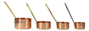 Pack Of 4 Boutique Stainless Steel Copper Brass Finish Stackable Measuring Cups