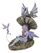 Amy Brown Bookworm Fairy With Pixie and Dragon By Toadstool Mushroom Figurine