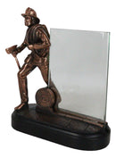 Heroic Fire Fighter Fireman With Axe And Hose 6"X4" Glass Picture Frame Figurine