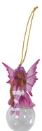 Pink Peony Bubble Rider Fairy Hanging Ornament Amy Brown Holiday Collection