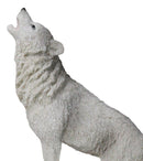 Woodlands Wildlife Mystical Alpha Gray Wolf Howling to The Moon Figurine Decor