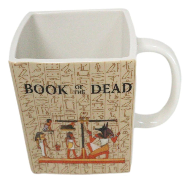 Yellow Book Of The Dead Egyptian Anubis Arcane Arts Ceramic Boxy Square Mug