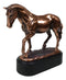 Hanoverian Mare Horse Walking The Pasture Bronze Electroplated Figurine Statue