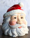 Whimsical North Pole Jolly Santa Claus Christmas Ceramic Cookie Jar Figurine