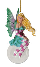 Spring Blossom Bubble Rider Fairy Ornament Amy Brown Holiday Collection Accent