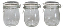 Kitchen Witch Alchemy Apothecary Curses Spells Tricks 6" H Glass Jars 3 Pc Set