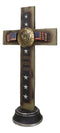 Patriotic United States Army Medallion Flags And Stars Memorial Standing Cross