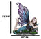 Castle On A Cloud Lavender Fairy Daydreaming With Butterfly Large Statue 23"L