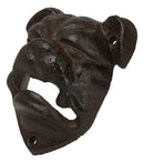 Set Of 2 Cast Iron Western Rustic Canine Dog Bulldog Wall Beer Bottle Opener