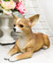 Realistic Shorthair Deer Head Chihuahua Dog Figurine With Glass Eyes 11"Long