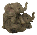 Jungle Frolic Safari Savanna Elephant Baby Calves Playing Together Figurine