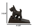 Rustic Cast Iron Whimsical Canine Scottish Terrier Dog Door Stop Stopper Wedge