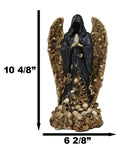 Gothic Death Prayer Grim Reaper Skeleton With Ossuary Skulls Wings Figurine