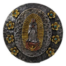 Our Holy Lady Of Guadalupe Mother Mary Decorative Round Jewelry Rosary Box