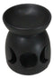 Black Wicca Triple Goddess Moons Ceramic Votive Candle Essential Oil Warmer