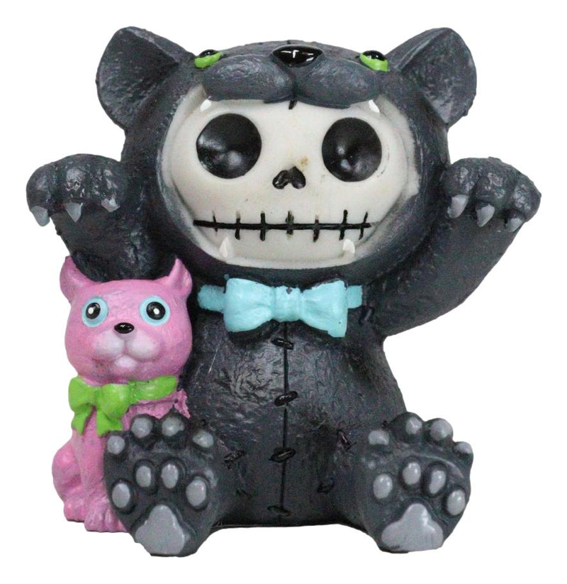 Furry Bones Basheera Voodoo Skeleton With Pink Panther Doll Figurine Collectible