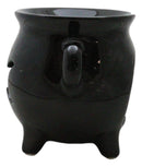 Wicca Witchcraft Triple Moon Black Cauldron Essential Oil Warmer Candle Holder