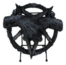 Baphomet Clawed Hands Pentagram Fallen Star Skulls Circle Of Evil Desktop Plaque