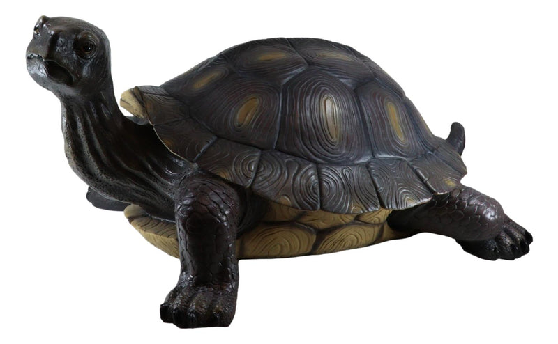 Realistic Lifelike Galapagos Giant Tortoise Turtle Reptile Statue 29"Long