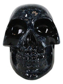 Wicca Witchcraft Magic Black Translucent Acrylic Crystal Gazing Skull Figurine