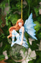 Blue Delphine Bubble Rider Fairy Hanging Ornament Amy Brown Holiday Collection