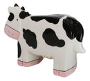 Whimsical Boxy Holstein Bovine Milk Cow Money Coin Savings Piggy Bank Figurine