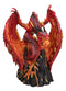 Asher Fire Elemental Ferocious Flamethrower Dragon On Lava Volcano Figurine