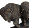 Faux Bronze Native American Brown Bison Buffalo Herd Wall Sculpture Relief 21"L