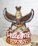 Rustic Southwestern Tribal Indian Teepee Hut Eagle Money Piggy Bank Figurine