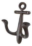 Cast Iron Rustic Sailor Nautical Marine Sea Ship Anchor 2 Pegs Double Wall Hook