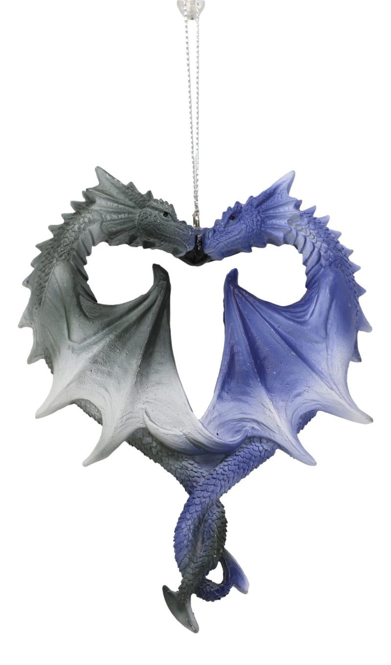 Anne Stokes Heart Shaped Night and Day Dragons Tree Hanging Ornament Figurine