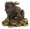 Feng Shui Fortune Money Dragon Chi Lin Yang Energy Gold Coins Charm Figurine