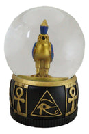 Ancient Egyptian Hieroglyphic Eye of Horus Ankh and Falcon Bird Water Globe