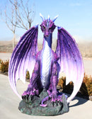 Dungeons And Dragons Giant North Star Purple Dragon at Rest Statue 4 .5Feet Tall