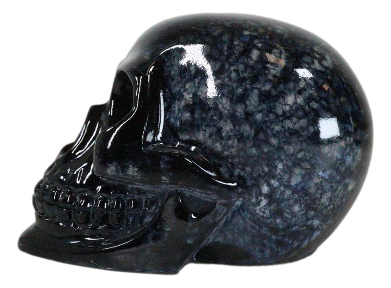 Wicca Witchcraft Magic Black Translucent Acrylic Crystal Gazing Skull Figurine