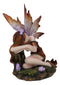 Sleeping Autumn Fall Pumpkin Orange Girl Fae Fairy In Enchanted Garden Figurine