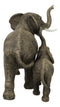 Jungle Stroll Safari Savanna Elephant Father And Calf Walking Alongside Figurine