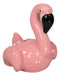 Whimsical Pink Tropical Wading Bird Flamingo Money Piggy Coin Bank Figurine