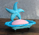 Cast Iron Marine Ocean Coastal Rustic Blue Starfish Sea Star Soap Dish Figurine