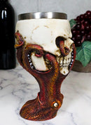 Marine Sea Cthulhu Octopus With Tentacles Wrecking Skull Wine Goblet Chalice