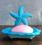 Cast Iron Marine Ocean Coastal Rustic Blue Starfish Sea Star Soap Dish Figurine