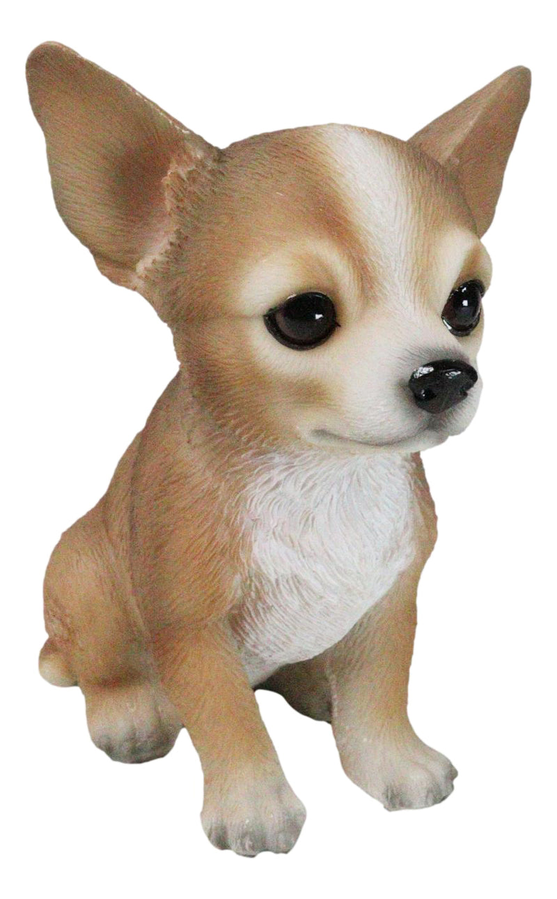 Lifelike Adorable Deer Head Chihuahua Dog Puppy Sitting Home Decor Figurine