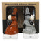 Ceramic Brown And Gray Jackass Donkeys With Cool Shades Salt Pepper Shakers